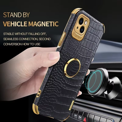 Funda de teléfono de cuero con patrón de cocodrilo de moda para 16 15 14 13 12 11 Pro Max XS X - Imagen 3 de 17