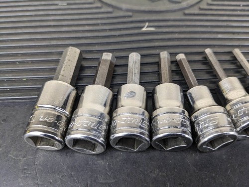 #be235  Snap-on 3/8" Drive 8pc SAE Hex Key Socket Set 208EFAY USA - Picture 13 of 13