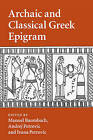 Archaic and Classical Greek Epigram by Cambridge University Press (Paperback, 2016)