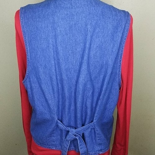 Vintage Stonybrook  Embroidered Denim Vest - M - NWOT - Picture 5 of 8