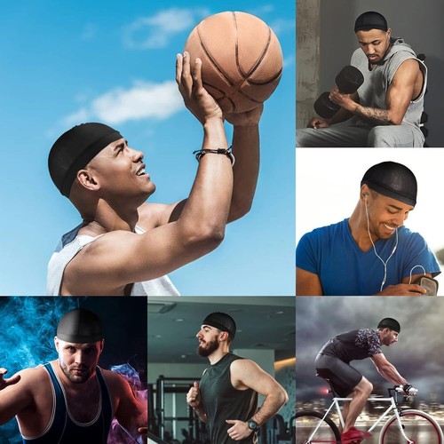 Durags Bonnet 2 Stück Turban Wave Cap Night Grip Loc Turban Caps Skull Beanies... - Bild 6 von 12