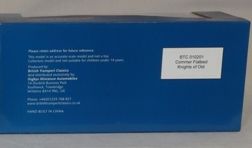 BRITISH TRANSPORT COLLECTION COMMERCIANTI CAVALIERI DI VECCHIA SCATOLA #BTC 010261 - Foto 3 di 3
