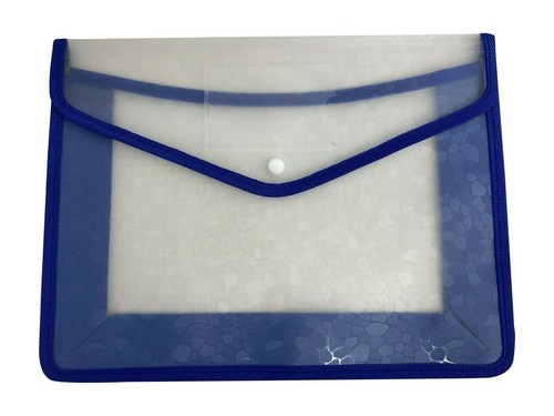 A4 File Folder Plastic wallet Stud Document Paper Storage For Home School Office - Picture 11 of 16
