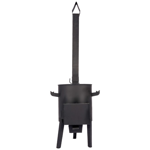 Flangia mangale Kazan Utchak con contenitore cenere barbecue e cucina forno da campeggio- Flangia mangale Kazan Utchak con contenitore cenere barbecue e cucina forno da campeggio-