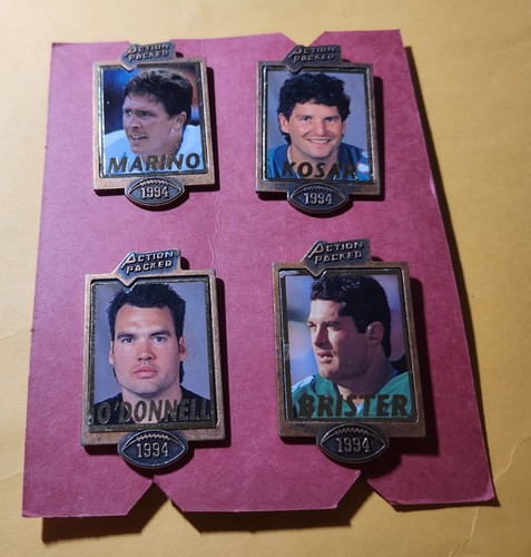 1994 ACTION PACKED - BADGE OF HONOR PINS - MARINO, KOSAR, O'DONNELL, BRISTER - Picture 1 of 3