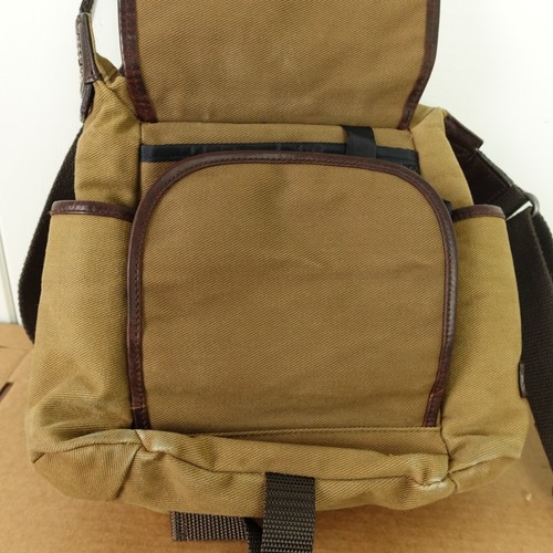 Ellington Crossbody Beige Canvas Purse Medium Front Buckle Multiple Compartments - Picture 8 of 15