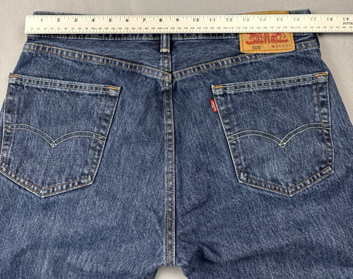 Levi’s 505 Jeans Men’s 34x28 Blue Denim Straight Leg Cowboy - Picture 3 of 10