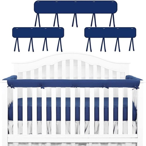 3Pcs Crib Wrapped Rail Cover Anti-Collision Strip Corner Cover for Standard Crib - Picture 22 of 23