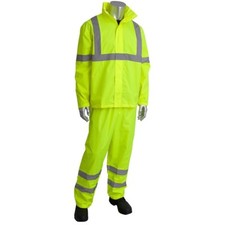 NEW! PIP 353-1000LY-2X/3X Type R Class 3 Two-Piece Rain Suit Set