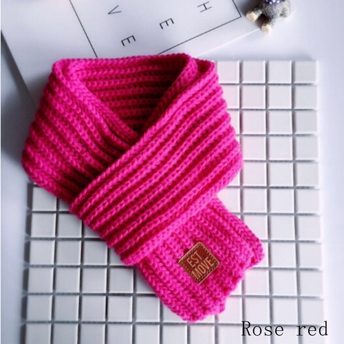 New Winter Warm Accessories Knitted Wool Neck Warmer Kids Scarf Knitting Shawl - Picture 11 of 13