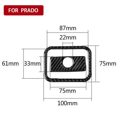 Co-pilot Storage Box Handle Cover Sticker for Toyota Land Cruiser Prado 10-18 - Picture 2 of 4