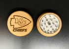 KC chiefs laser engraved double sides wood kitchen herb grinder Christmas gift