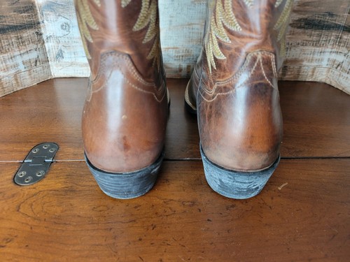 NWT Ariat Cowboy Western Brown Leather Boots 10010289 Size 11D Pull on NWOB - Picture 7 of 15