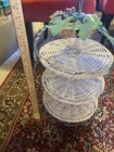 Three Tier Wicker And Metal Tray 21“ X 12“ Great Condition!