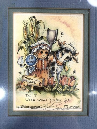 Jody Bergsma Artwork Wall Hanging 179/7500 original art garden picture framed - Picture 2 of 4