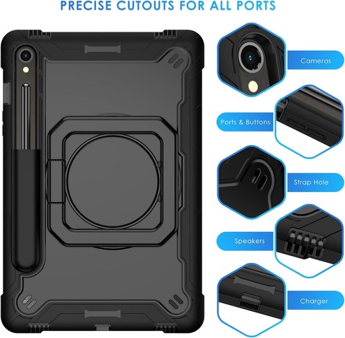 Case For Samsung Galaxy Tab S10 FE+/S10+/ S9 FE/ S9 Plus/S8/S7 FE 5G Stand Cover - Picture 10 of 44