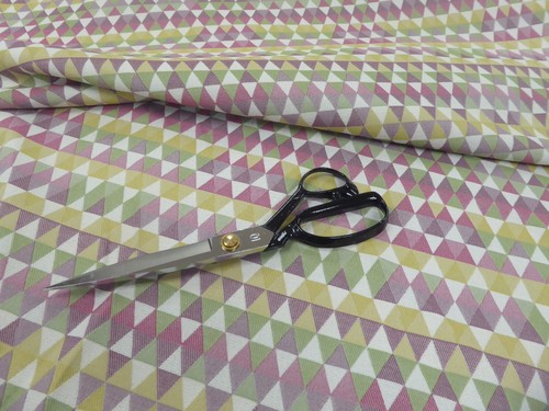 MULTI-COLOURED - Geometric Design Weave Upholstery Fabric - Picture 3 of 6