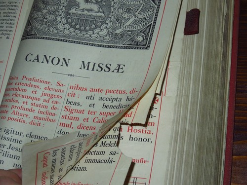 SET OF 5 ROMAN LATIN ALTAR MISSALS FROM 1911 TO 1942 VETUS ORDO, MISSALE ROMANUM - Foto 18 di 24