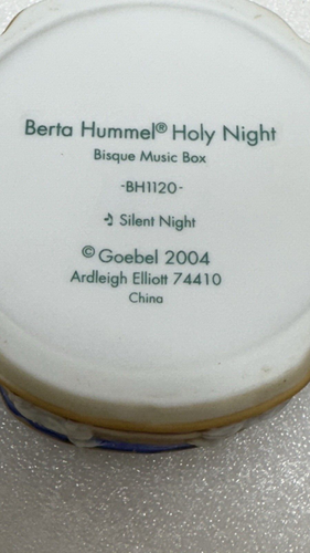 Berta Hummel Holy Night Nativity Music Box Silent BH1120 Goebel 74410-Damage - Picture 13 of 16