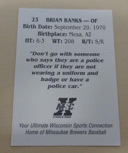 1999 Milwaukee Brewers Police - MSC - MIDWEST SPORTS CHANNEL AND THE MILWAUKEE.. - Picture 9 of 51