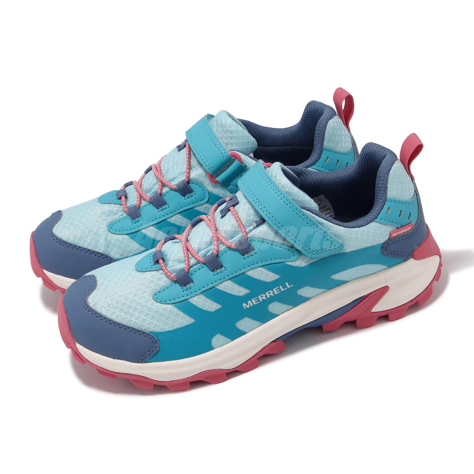 Детская молодежная уличная обувь Merrell Moab Speed 2 Low AC WP Turqoise Coral MK167547