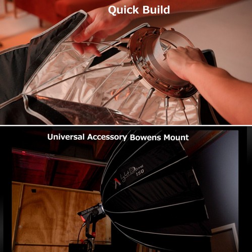Aputure Light Dome 150 Softbox 150cm Large Deep Parabolic Lighting Modifier - Picture 5 of 12