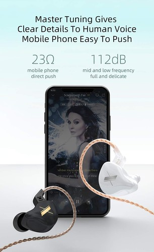 KZ EDX in-Ear Monitors, HiFi stereo Stage/Studio IEM Wired Noise Isolating Sp... - Zdjęcie 3 z 9