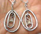 Gold Crystal Heart Lever Back Earring New ListingAltered Brighton Double Silver Hoop Dangle