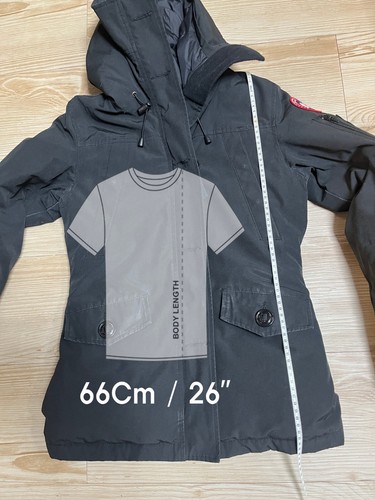 Authentic Canada Goose Damen Montebello Parka Mantel Jacke Größe XS schwarz ohne Fell - Bild 21 von 21