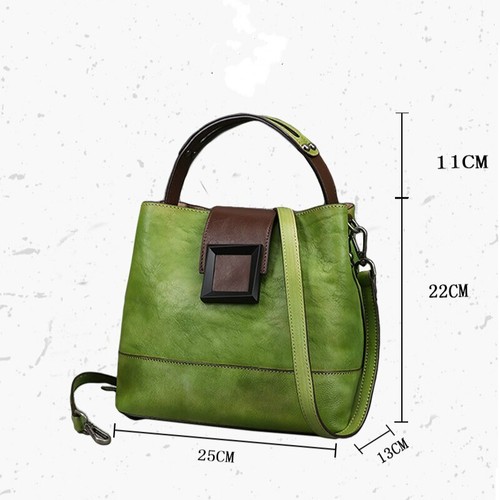 Para mujeres Mango Superior Bolso Retro Cuero Genuino HOMBRO Bolsos Hechos a Mano - Imagen 20 de 26