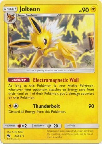 Jolteon - 23/68 - Rare NM, English Pokemon Hidden Fates - Picture 1 of 1
