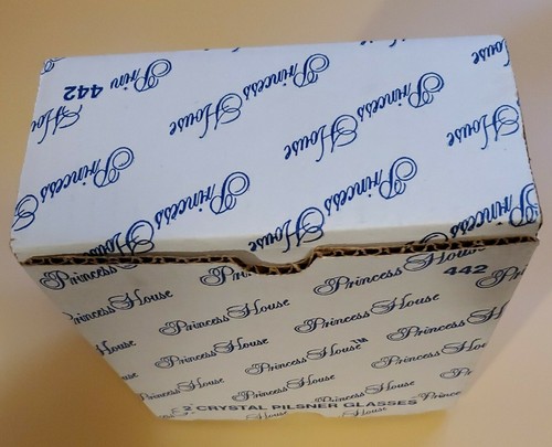 Princess House Heritage Pilsner Glasses New in Box set of 2 - Picture 10 of 10