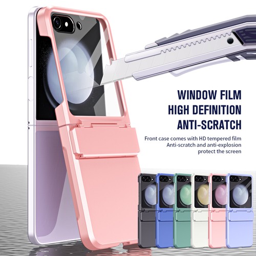 Custodia protezione schermo vetro per Samsung Galaxy Z Flip 6 5 4 cerniera antiurto - Foto 11 di 67