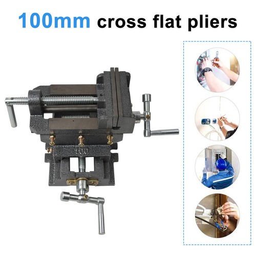 4"/100mm Cross Sliding Engineer Drill Press Vice Machine Vice Hand Clamp Vise - Picture 10 of 15