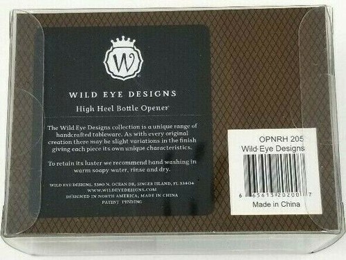 WILD EYE DESIGNS ~ HIGH HEEL BOTTLE OPENER ~ LEOPARD PRINT ~ OPNRH 205 ~ NEW - Picture 2 of 2