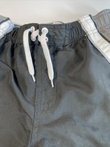 OP Swim Trunks Youth M(8) Black/Gray / White Elastic Waist With Draw String Surf - Picture 2 of 10