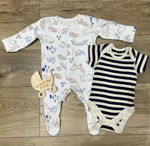 6lbs 2.7kg Premature Tiny Early Small Low Weight Baby Boys Clothes Set Bundle - Picture 17 of 20