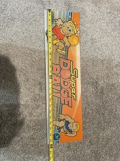 Super Dodge Ball By Technos Plexiglass Original Vintage Top Art Sign
