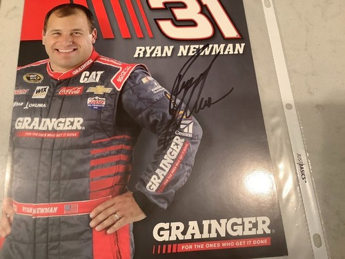 RYAN NEWMAN AUTOGRAPHED 2006 DODGE CHARGER MOBIL 1 COPPER FINISH DIECAST & CARD - Picture 14 of 14