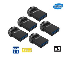 Sandisk Ultra Fit 128GB USB 3.0 / 3.1 Flash Drive Thumb Drive Pen Drive (5 Pack)