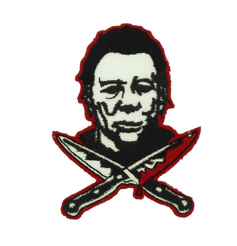 Large Michael Myers Knives Back Patch Apparel Jacket Jeans Bag Purses Rock Rebel - Picture 1 of 2