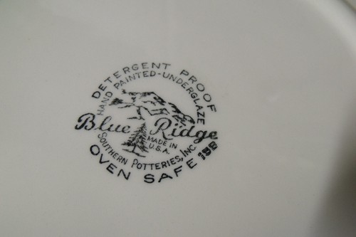SET OF 8 VINTAGE BLUE RIDGE POTTERY 9 1/2" CRAB APPLE DINNER PLATES - Picture 5 of 6