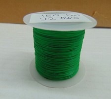 150 feet 32 AWG Stranded Silver Plated Copper PTFE Wire Green SPC USA .30mm OD