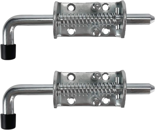 Steel Spring Pin Latch Lock Assembly 1/2" 2 Pack Spring Bolt Latch for Utility T - Imagen 10 de 12
