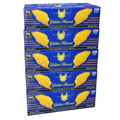 Golden Harvest Cigarette Tubes Light Blue King Size KS - 10 Boxes