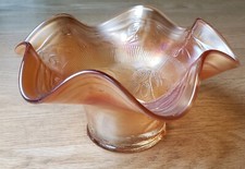Vintage FENTON MARIGOLD CARNIVAL GLASS HAT VASE BOWL BLACKBERRY