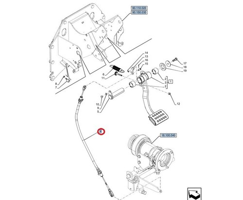84357194-Flexible Control Part For New Holland - Picture 2 of 2