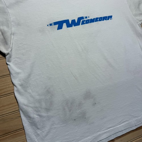 Vintage 80s 90s AT&T Tech Shirt TW Comcorp Single Stitch Faded Thrashed Size XL - Picture 7 of 10