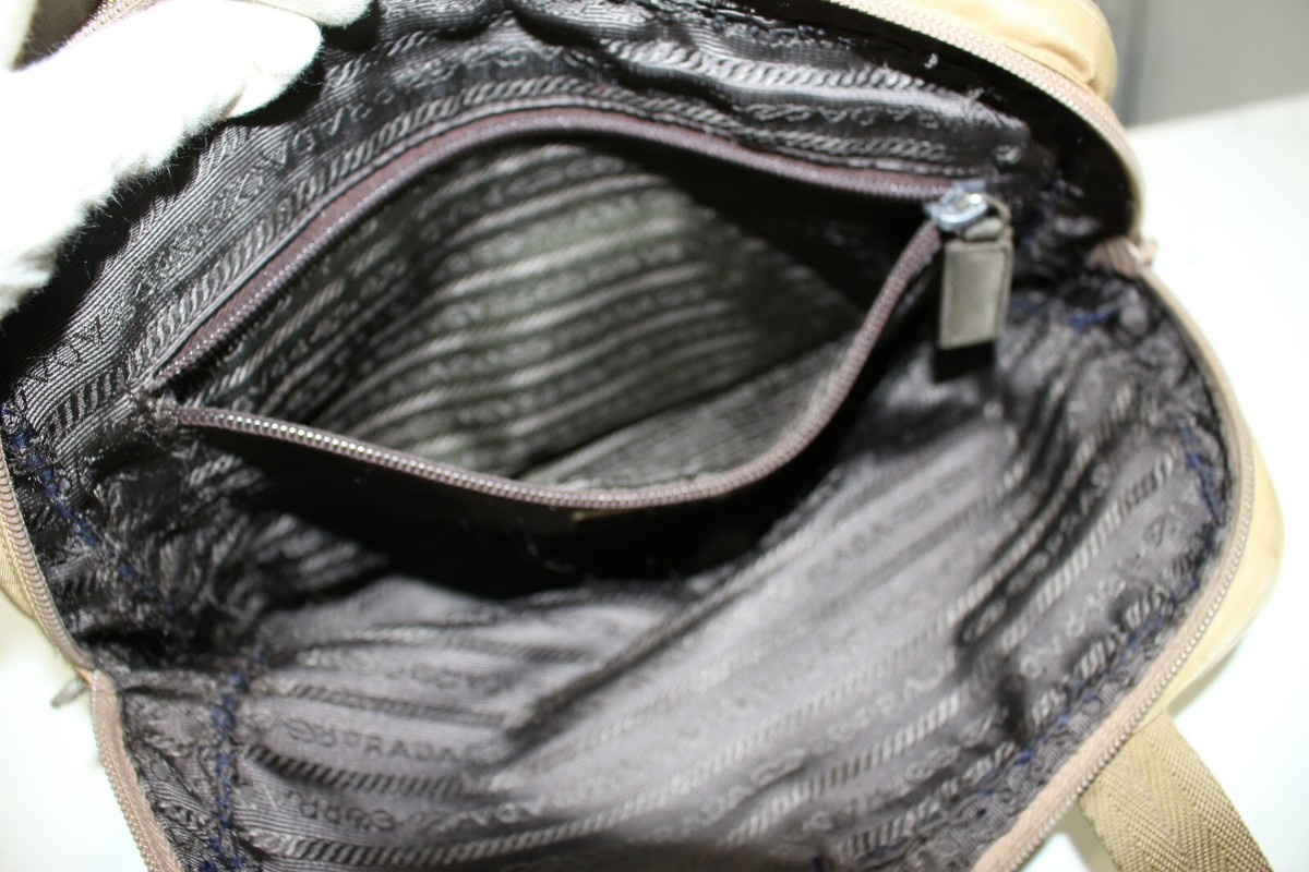 Vintage Prada Khaki Nylon Tessuto Shoulder Bag | eBay