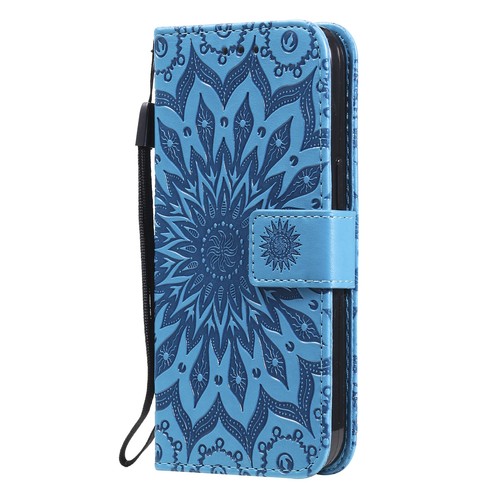 Sun Flower Embossing PU Leather Flip Wallet Case Cover for iPhone 11 12 13 7 14 - Picture 11 of 20